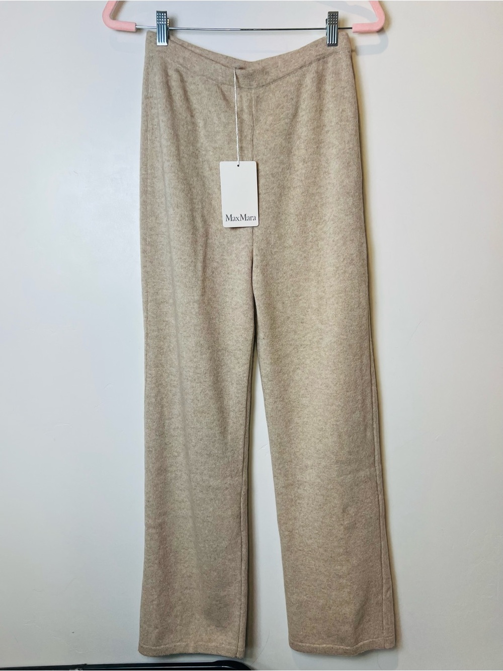 MaxMara Wool Cashmere Knit Slightly Flared Pants M